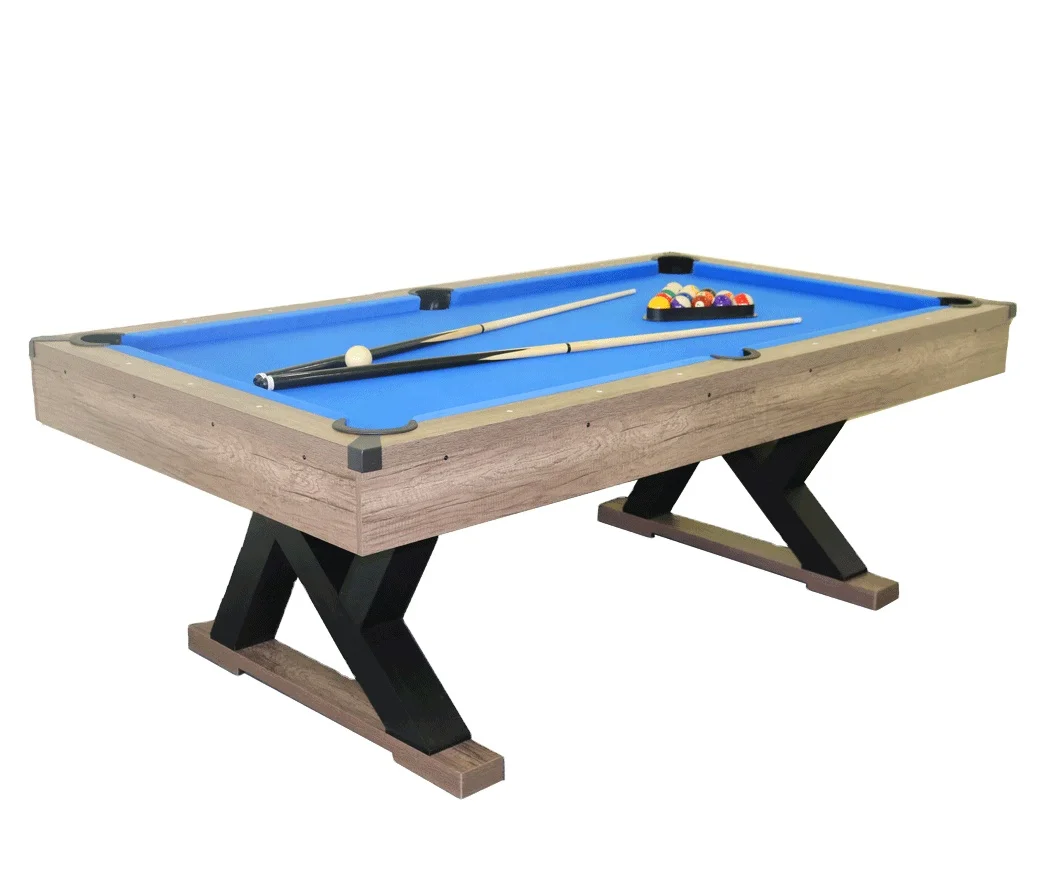2020 Wholesale Standard Snooker Table Pool Table Wooden Grain PVC Indoor Game Table
