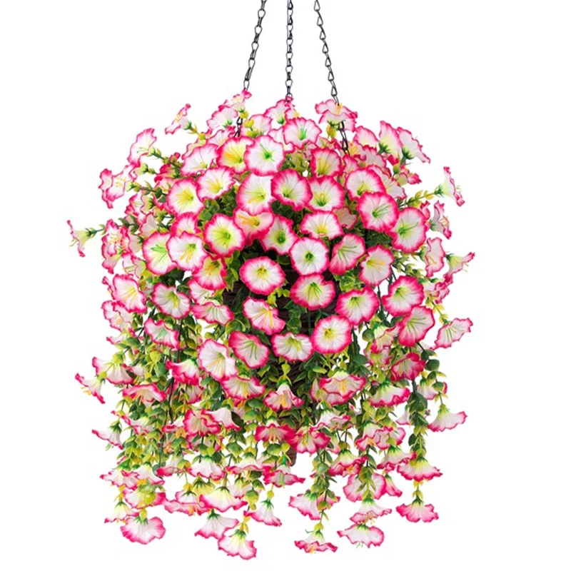 2PCS Hanging Artificial Morning Glory Plants 1