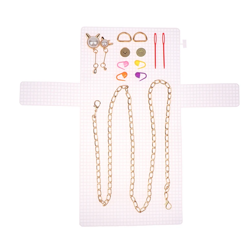 Hilfs Weben Kunststoff Mesh Kit Kunststoff Gitter Weben Helfer Handtasche Schulter Bagf Net Abdeckung DIY Tasche Zubehör – Detail 8