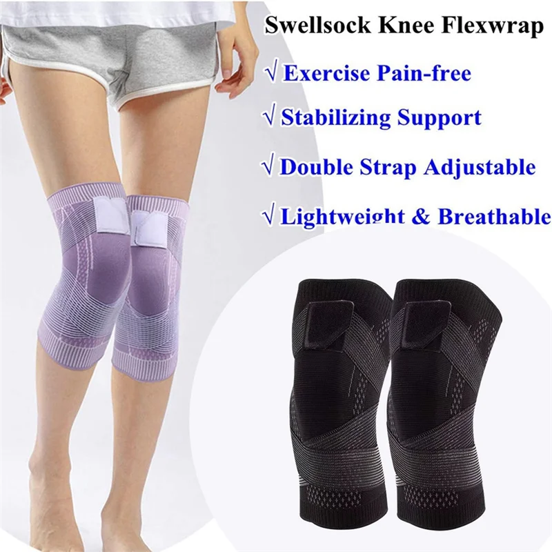Sports Unisex Knee Pads Meniscus Protectors Knee Compression Sleeve Knee Wrap Sports Fitness Parts 2 PCS XXXL