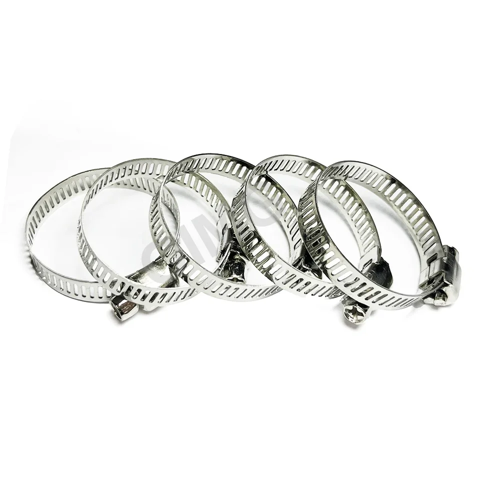 K fascette stringubo in acciaio inossidabile da 60 pezzi Fascetta stringubo regolabile in metallo per tubo dell'acqua Intercooler Tubo idraulico Clip per linea carburante