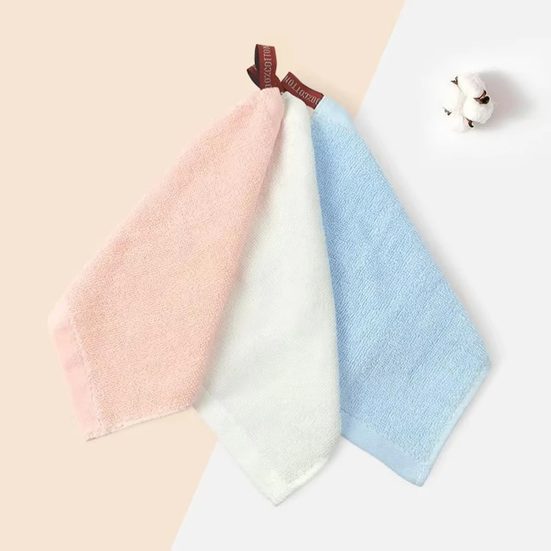 10pcs/lot 20x20cm 20g Small Square Towels Baby Children Towel Wash Face Towel for Kindergarten Kids Customer Logo 3 Colors 5
