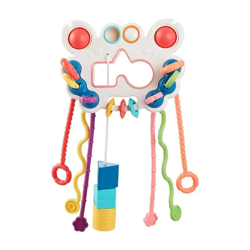 

Montessori Pull String Sensory Toys Fine Motor Skills Development Educational Silicone Grading Activity Pull String Toy For Kids