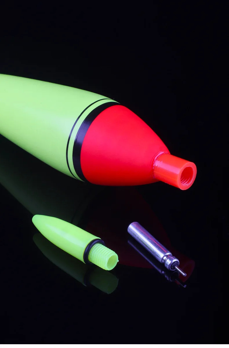 Luminous Buoyancy Floating Long Rock Fishing Float, EVA Foam Bobber Tackle, Green Light, Night Light, 10g-100g, 1Pc