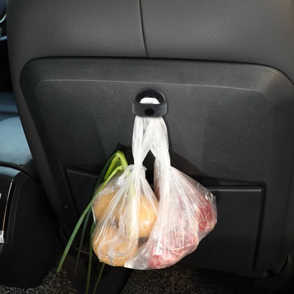 Set 4 Ganci Per Testata Auto Con Porta Bottiglia: Organizer Universali Per Appendere Borse, Abiti E Bevande Fino A 8 Kg - 2