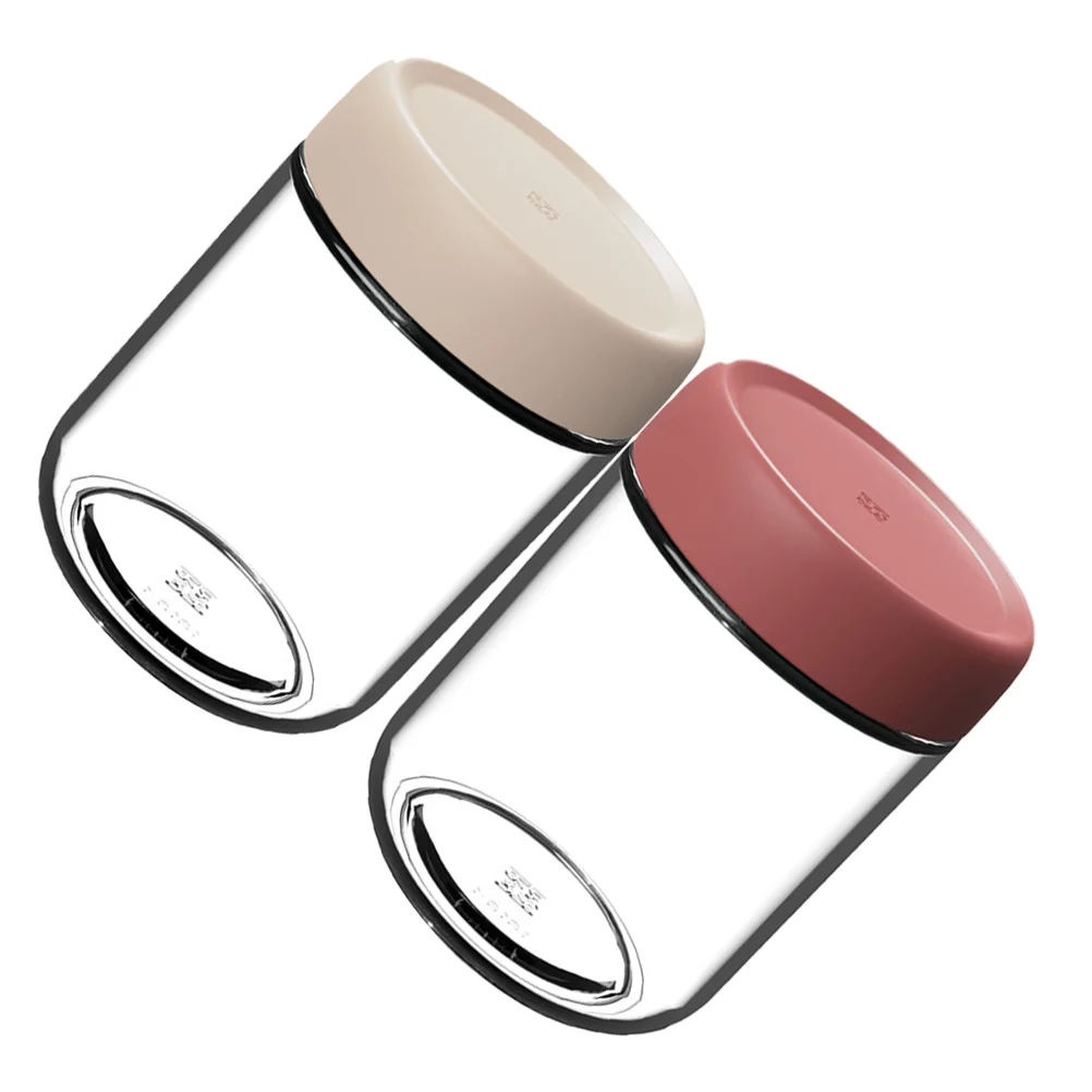 

2pcs Glass Food Storage Jar Airtight Seal Canister Kitchen Food Storage Container