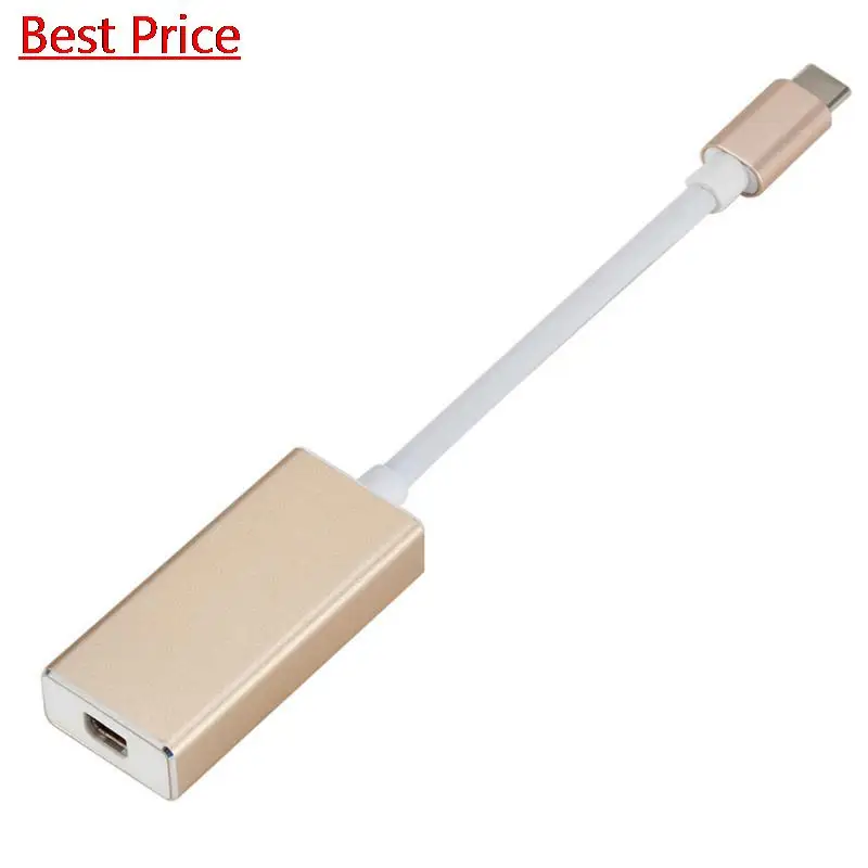  50 개/몫 USB 유형 C 3.1 미니 DP 여성 케이블 어댑터 4K 60HZ HDTV USB C 미니 DP 변환기 Macbook 친구 10 삼성 S8