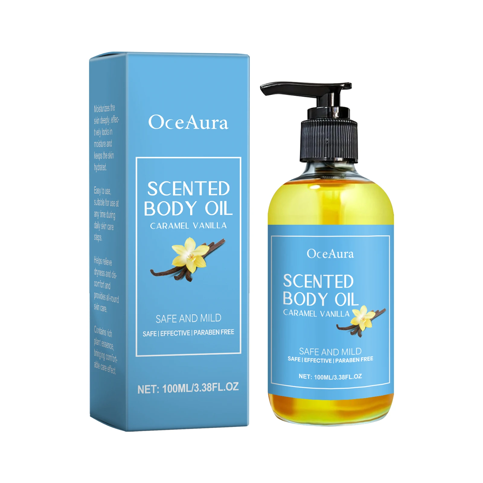 Vanilla Body Massage Oil Improve Moisturizing Relieve Stress Strengthen Nourishing Muscle Relaxing Body SPA Plant Essential Oils