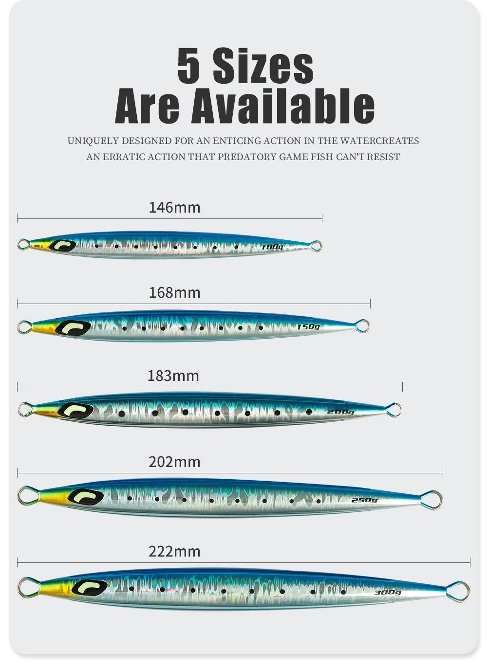 JIGGING PRO Pebble Stick Metall-Jig 100g 150g 200g 250g 300g Tiefsee Schnell Sinkender Leuchtender Boot-Angelköder für Salzwasser-Jigging – Detail 2