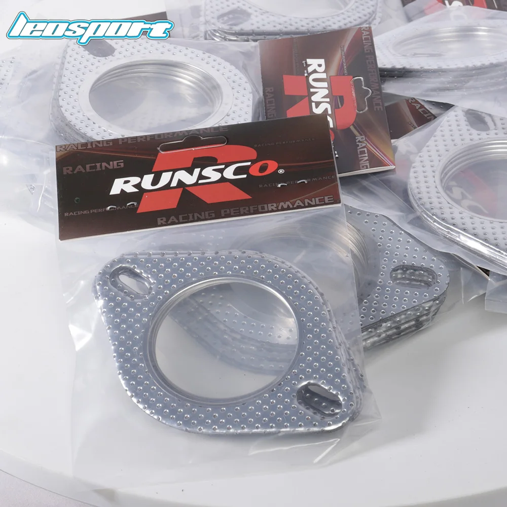 Wedcool Lot De 2 Joints D'échappement De Voiture, Joints De Bride De Tuyau D 'échappement, 6,3 Cm, 2 Boulons, Joint D'échappement Haute Température, Joint De Collecteur D'échappement Standard