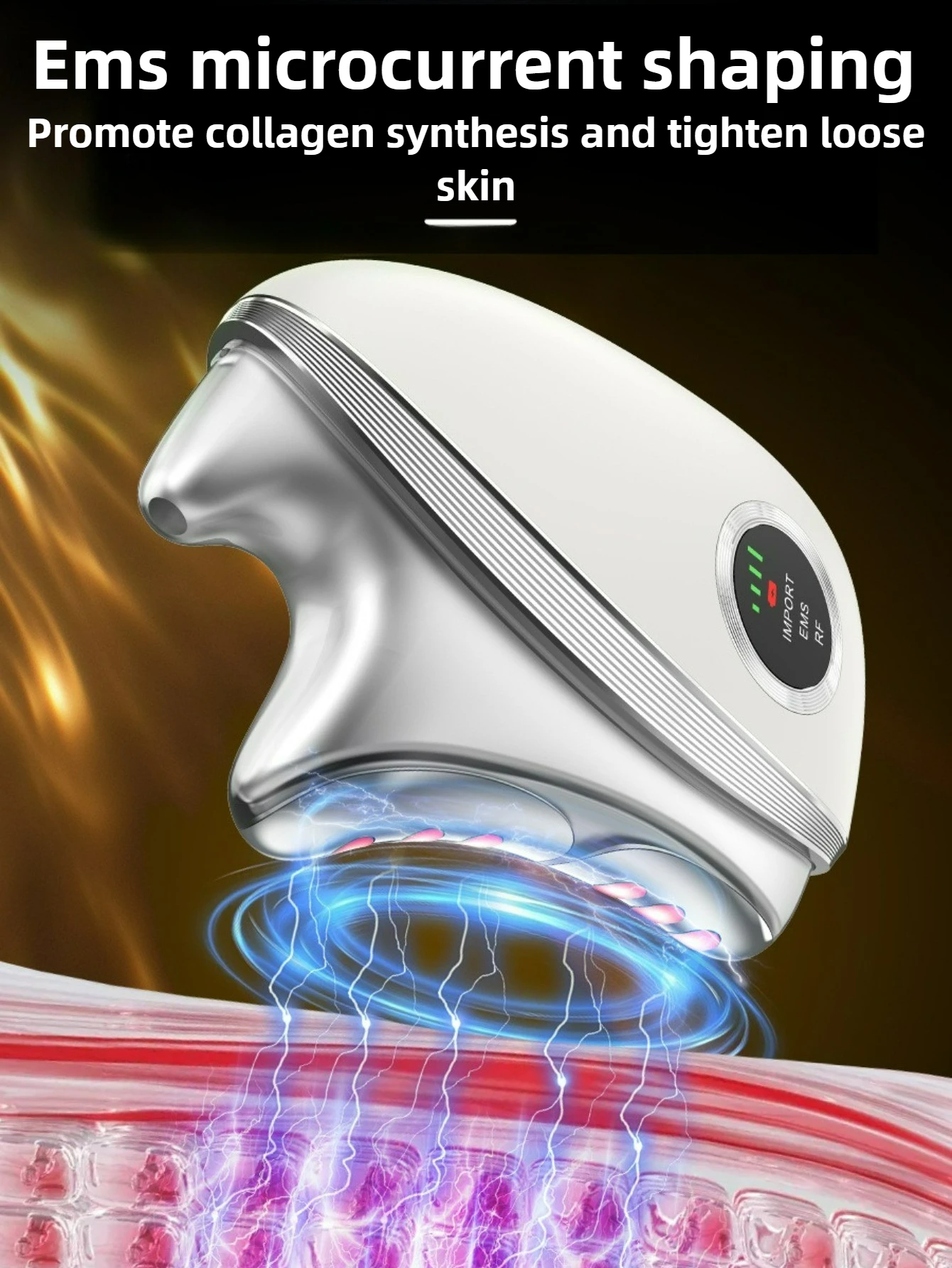 Portable Electric Gua Sha Device Microcurrent Face Massager Bianshi Scraping Board Set for Skin Rejuvenation and Relaxation Home