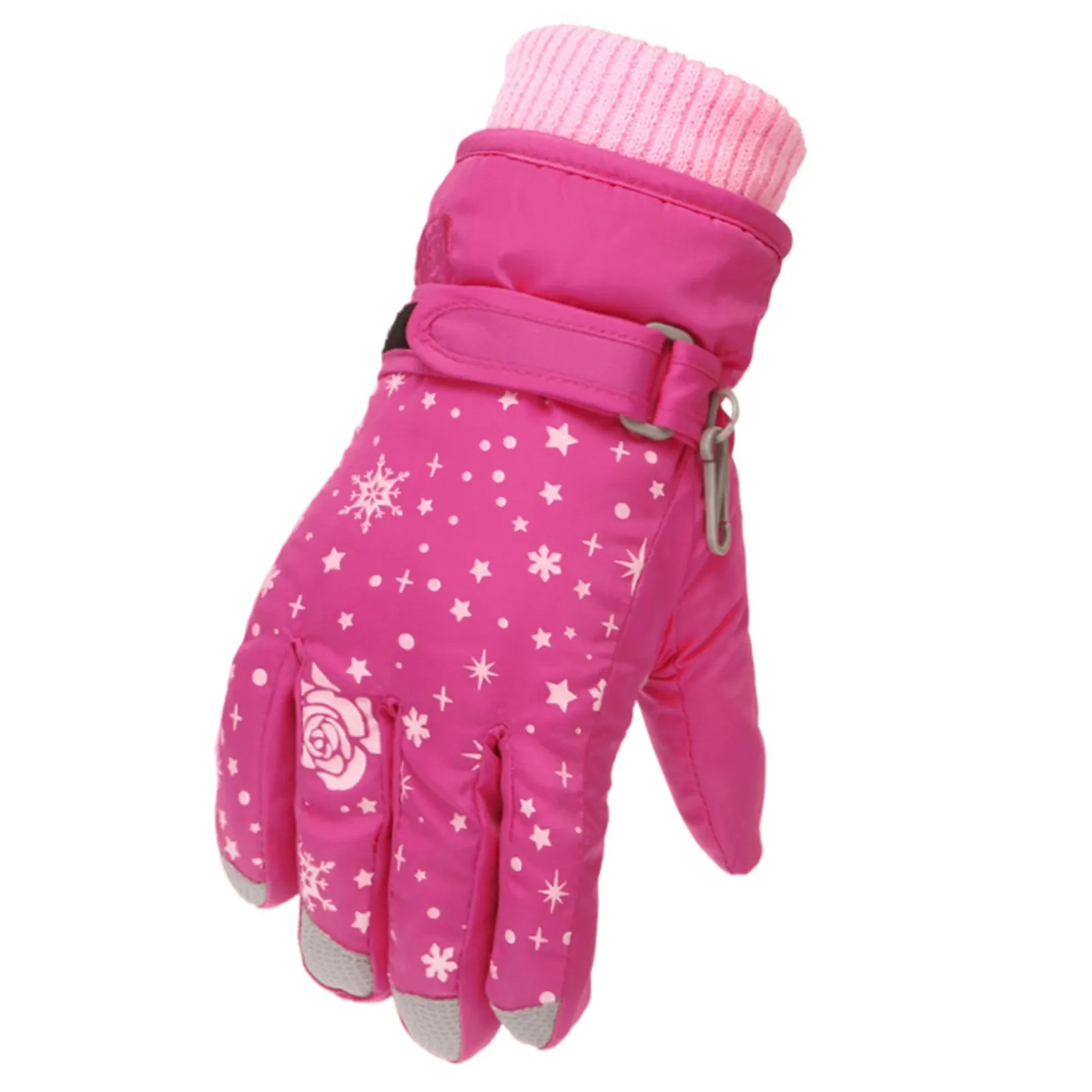 Winter Outdoor Kids Children Ski Gloves Girls Gloves Warm Snow Skating Snowboarding Windproof Warm Ski For 4-8 Years Old