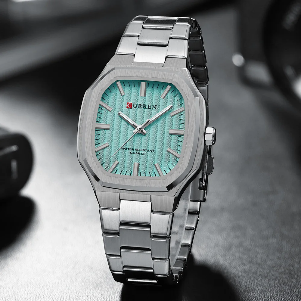 Orologio da uomo, quadrante quadrato, design alla moda, con Orologio da uomo, quadrante quadrato, design alla moda, con