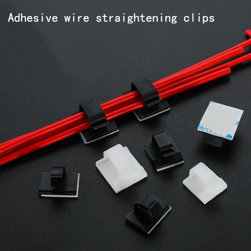 Charging Data Line Network Cable Finishing Line Clip Power Fixed Clip Self-Adhesive Pipe Alignment Multi-Purpose cable clip cable organizer cable pipe clamp