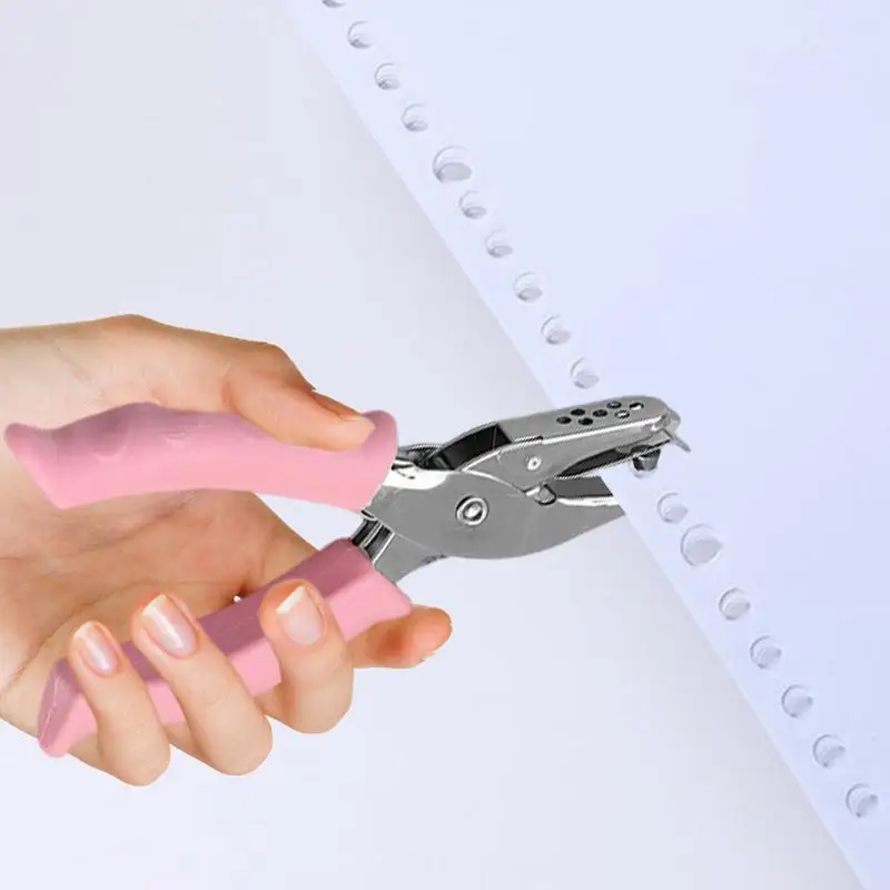 1 Hole Puncher Heavy Duty 1 Hole Punch Tool Paper Puncher Portable Hand Held Scrapbook Tool Ergonomic Soft Grip paper punch hole punching tools