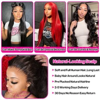 Princesse cheveux 13x6 13x4 HD dentelle frontale perruque pré-épilée sans colle perruque cheveux humains prêt à porter droite perruques de cheveux humains pour les femmes 5