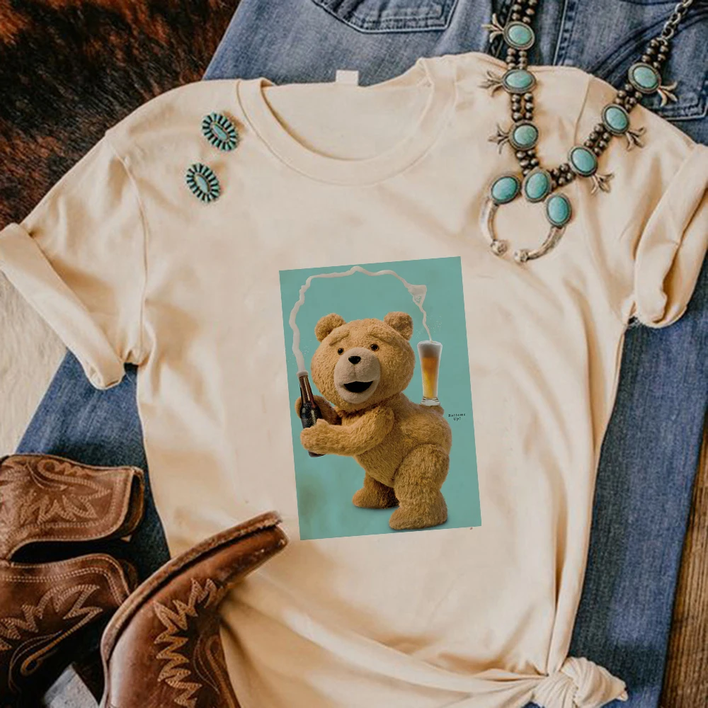 

Ted Drink Tee women anime Japanese streetwear t shirt female graphic Japanese comic clothes