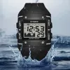 SYNOKE Digital Watch Men Sports Electronic Watch Waterproof Night Glow Large Screen Square Student Watch Outdoor Running Camping 2