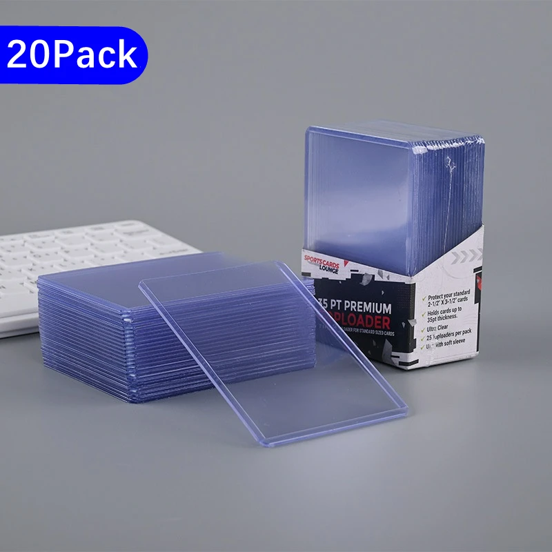20Pcs 35PT Top Loader Card Holder Protector 3x4" Photocard Gaming Cards