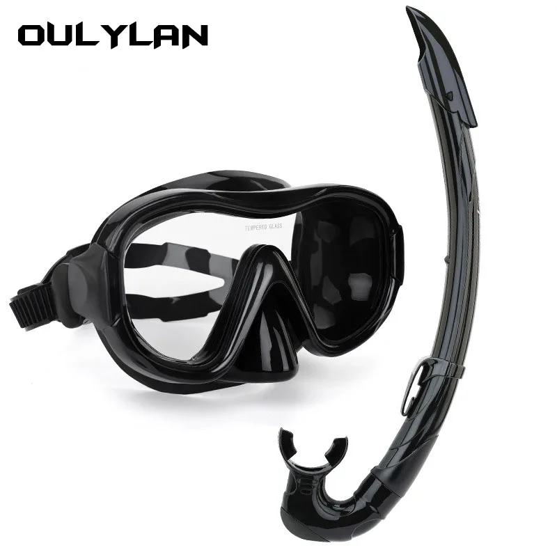 

Oulylan Professional Scuba Diving Masks Snorkeling Set Adult Silicone Skirt Anti-Fog Goggles Glasses Swimming Pool Equipment