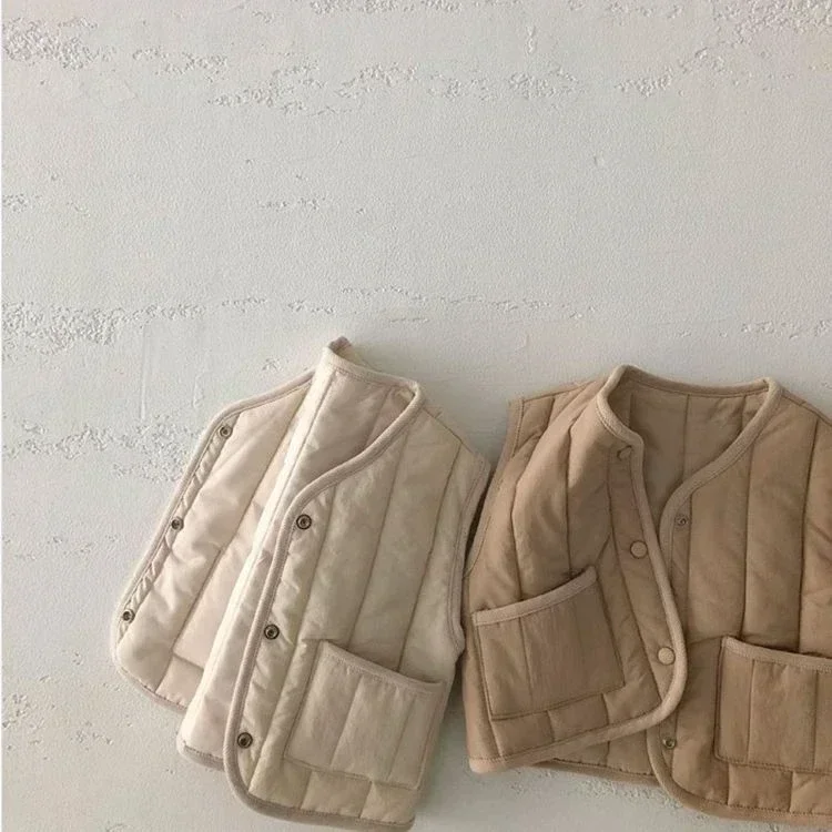 Autumn Winter Children Boys Girls Warm Cotton-Padded Waistcoats Sleeveless Jacket Vest Coat Kids Outerwear children vest