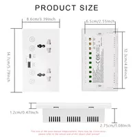 Tuya Smart Socket 2 AC Outlets + 1 Type-C + 1 USB WiFi Remote Control Timer Function Compatible with Smart Life App Black/White - Image 5