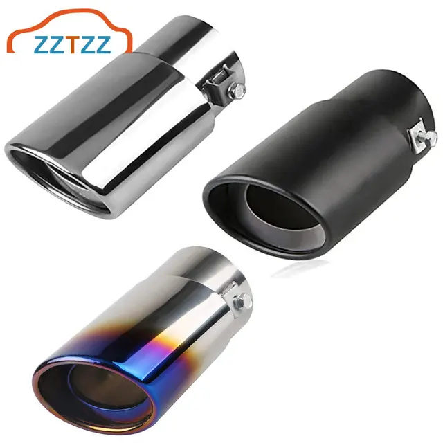 Universal Car Auto Exhaust Muffler Tip Stainless Steel Pipe Chrome Trim Modified Car Rear Tail Throat Liner Accessories