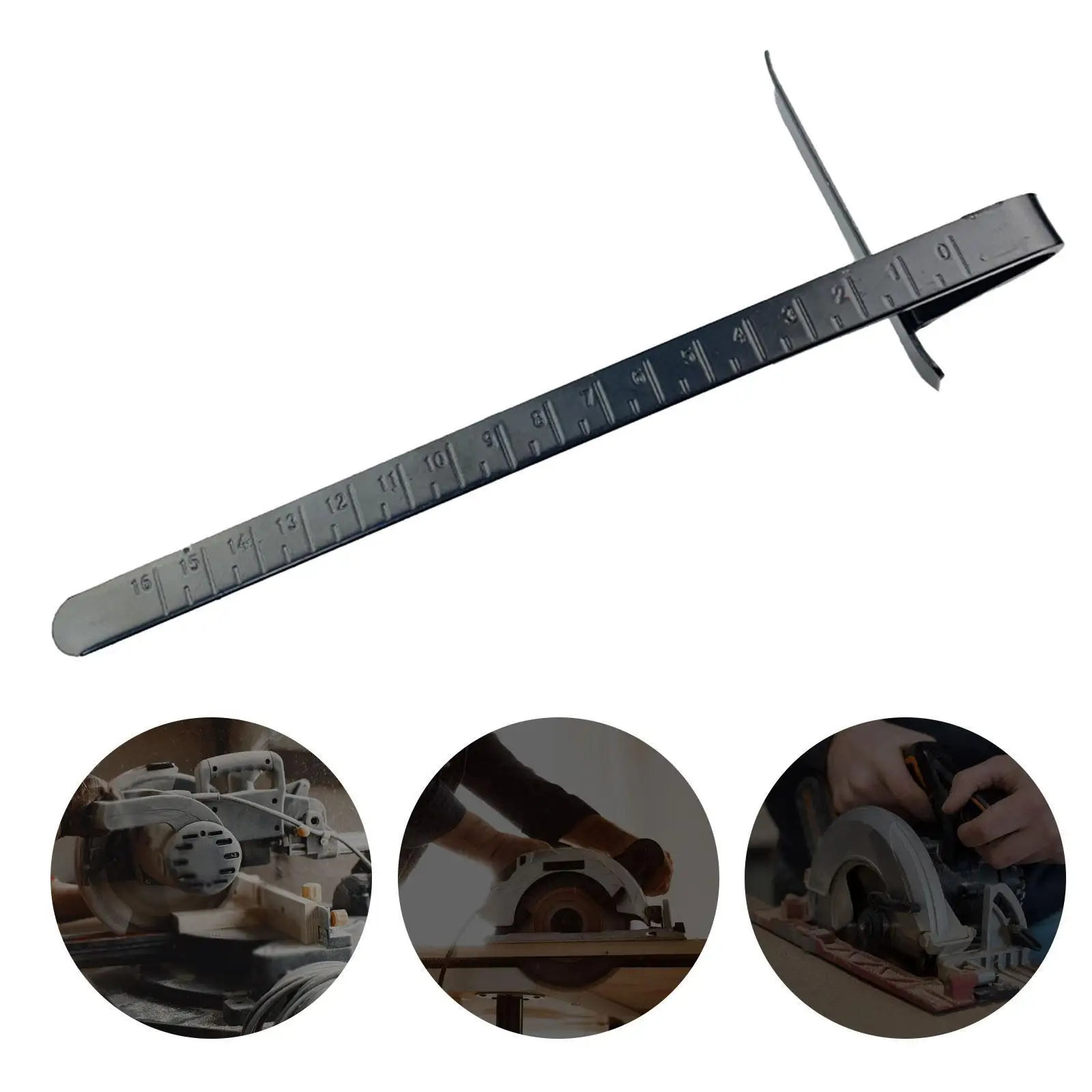 Circular Saw Fence Assembly Depth Ruler Edge Guide Tool with Scale Measuring 4