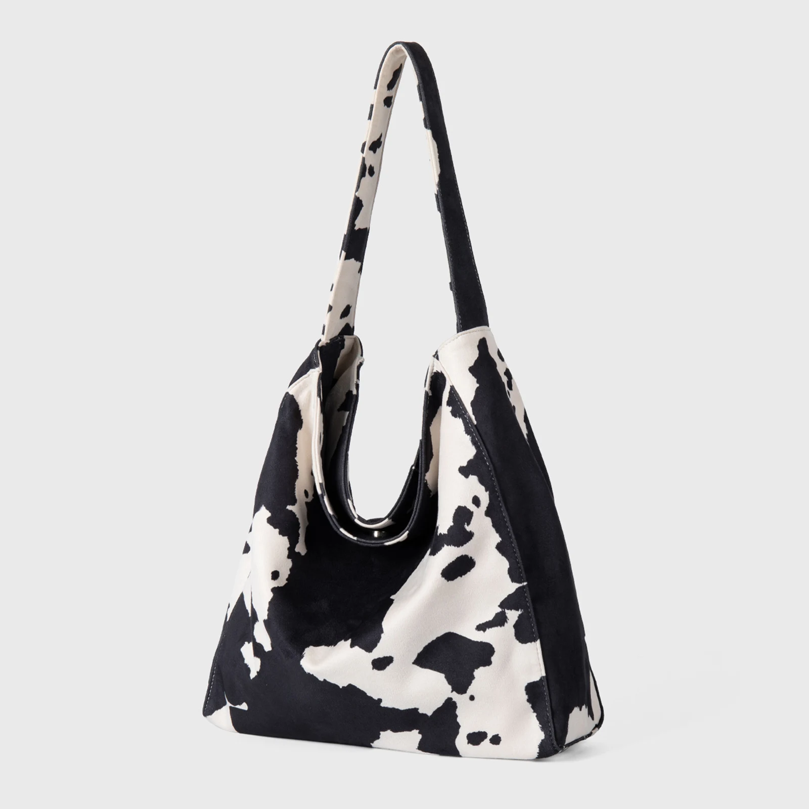 Cow Print Tote Bag Hobo Bag Large Capacity Slouchy Shoulder Bag Soft Casual Commute Satchel for Women Travel Shopping Work