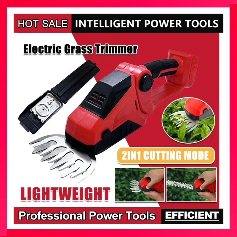 For Milwaukee Cordless Hedge Trimmer 2 in 1 Electric Grass Trimmer Bush Trimmer