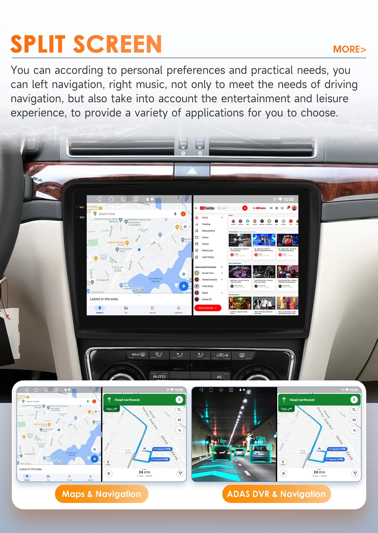 Hizpo Auto-Intelligentes System Radio für Skoda Superb 2 2008 - 2015 Kabelloses CarPlay Android Auto GPS-Navigation Kein 2 Din 2din DVD – Detail 32