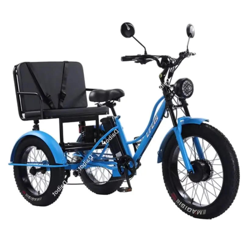 Parent Child Wheel Fat Tire Electric Bicycle With Passenger Seat