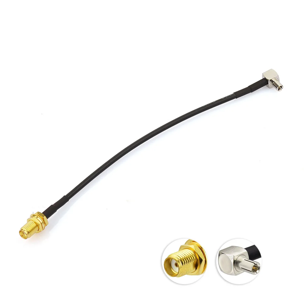 Superbat SMA Female Bulkhead to TS-9 Male Right Angle RG174 10cm RF Coaxial Pigtail Cable for Electronic Components Market