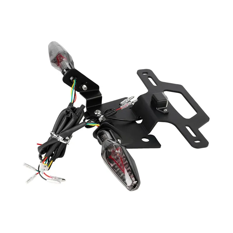 GSX-8S/R 2023-2025 모델 액세서리용 통합 방향 지시등이 있는 오토바이 번호판 홀더