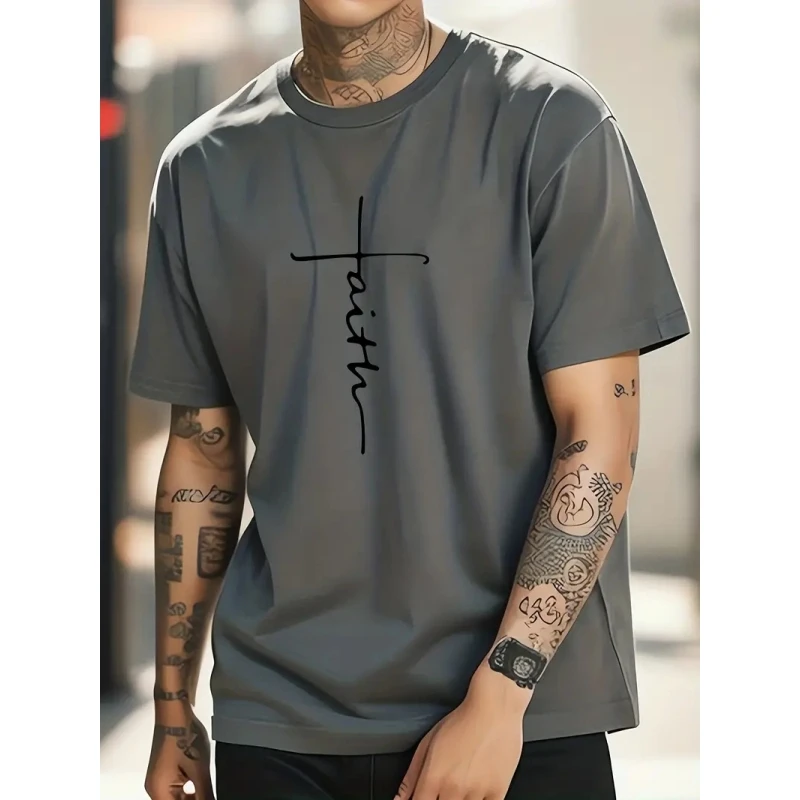 Camiseta sencilla de verano para hombre, Camiseta holgada y transpirable con estampado 3d, Top de manga corta, ropa informal de uso diario, camiseta de gran tamaño