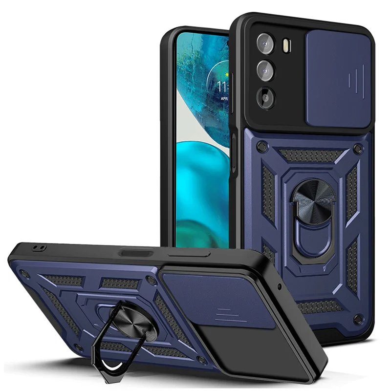 Slide Camera Lens Armor Case with Magnetic Holder Ring and Protective Cover