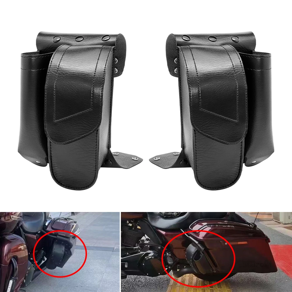 

Мотоциклетная сумка, держатель для бутылки с водой для Harley Touring Road King Street Electra Glide FLHR FLTR FLHT Black