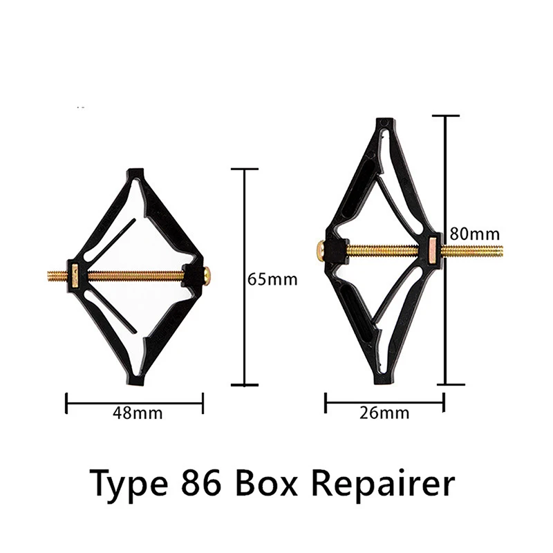 Description Picture 3 of item10 Sets Restorer Support Rod 86 Type Cassette Repairer Dark Box Screw Switch Old Socket Boxes Replacement Fixed Wall Repair Box