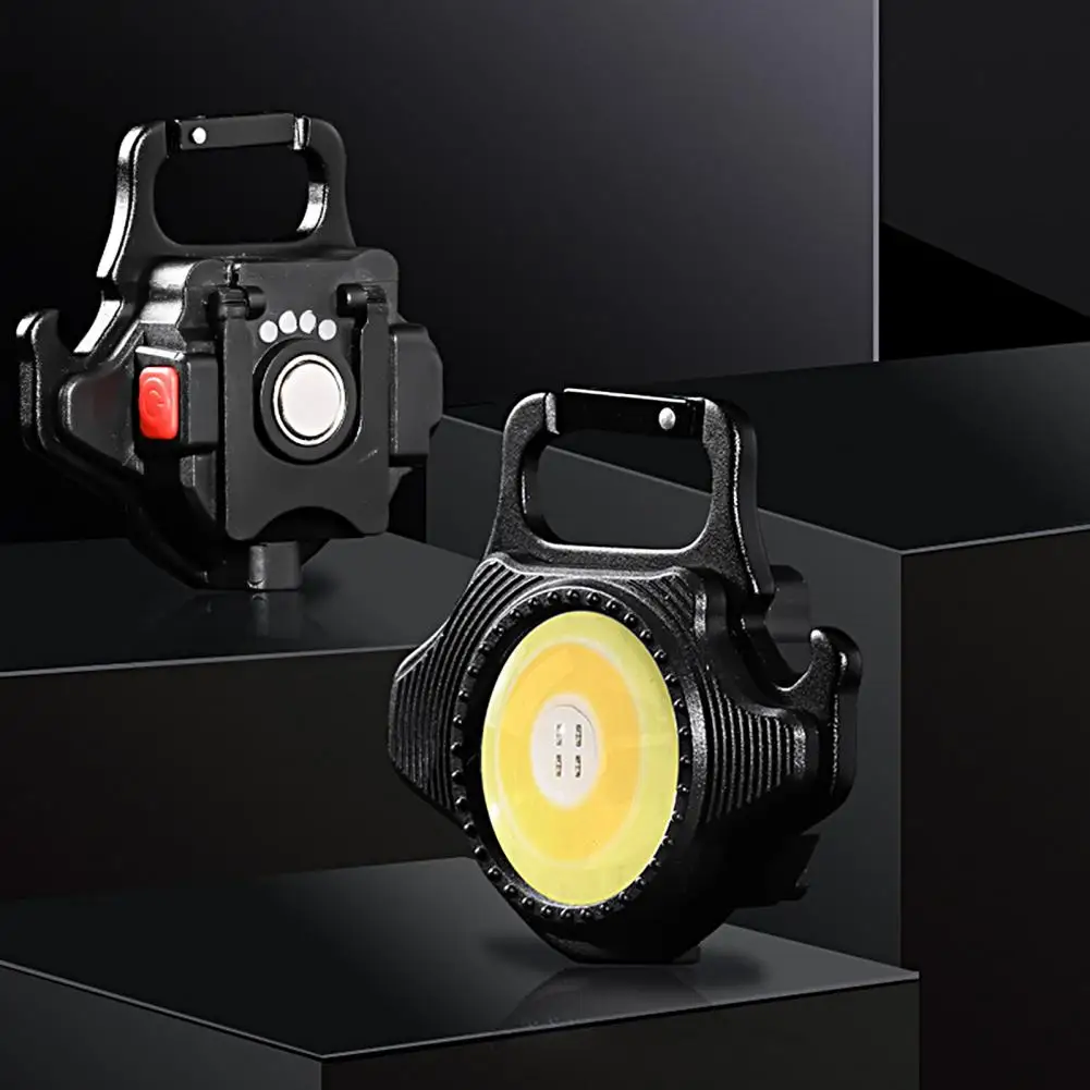 Outdoor Work Light Mini Strong Magnetic Rechargeable Bottle Opener Super Bright Cob Keychain Outdoor Lamp Camping Supplies