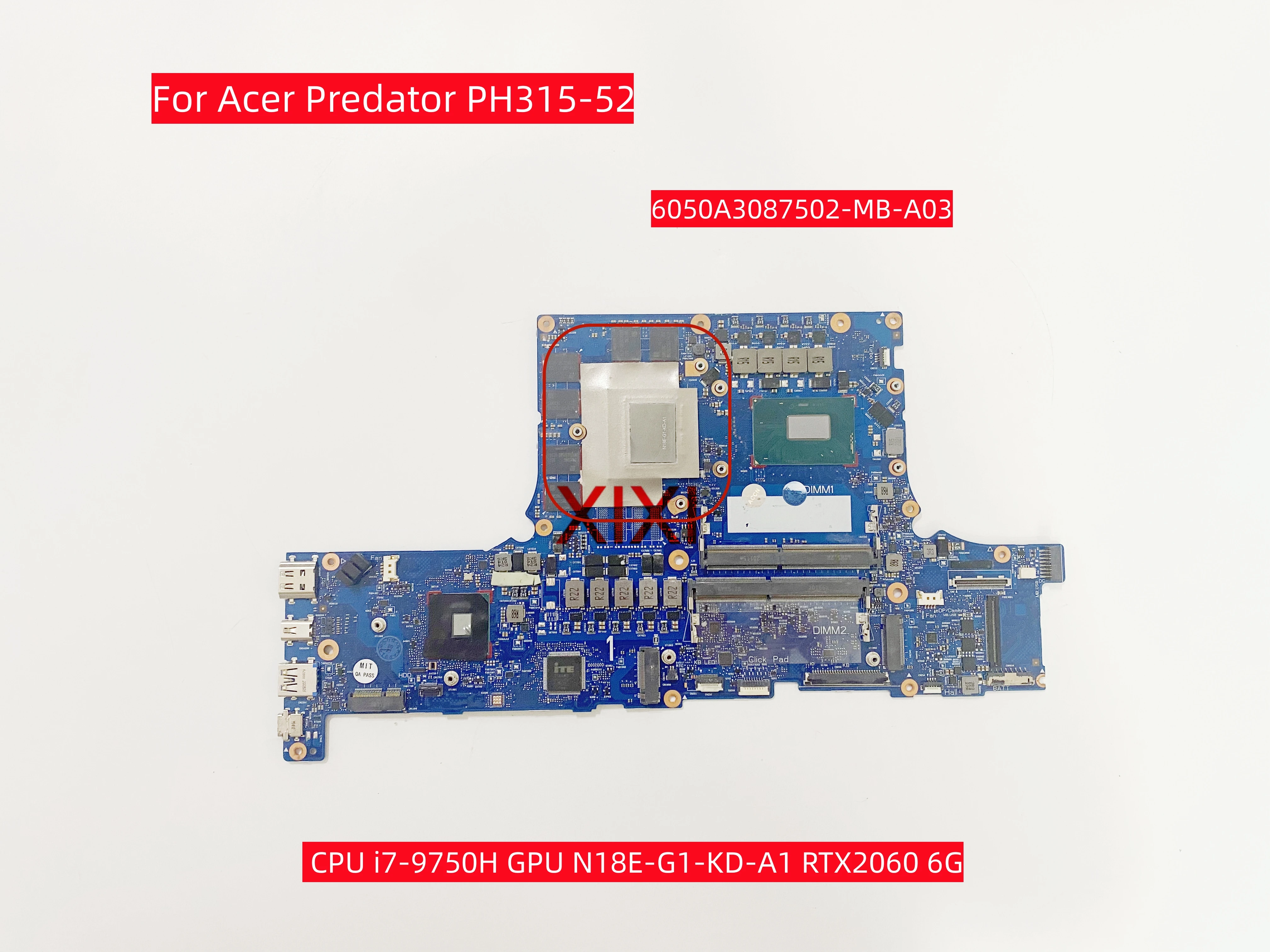 6050A3087502 MB A03 For Acer Predator PH315 52 Laptop Motherboard With 6050a3087502-mb-a03-for-acer-predator-ph315-52-laptop-motherboard-with