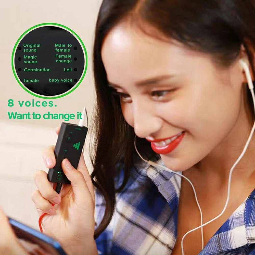 Sound Card Mixer for PC Cell Mobile Phone Laptop Computer Voice Changer Change Audio Soundcard Microphone Mic Streaming Audio
