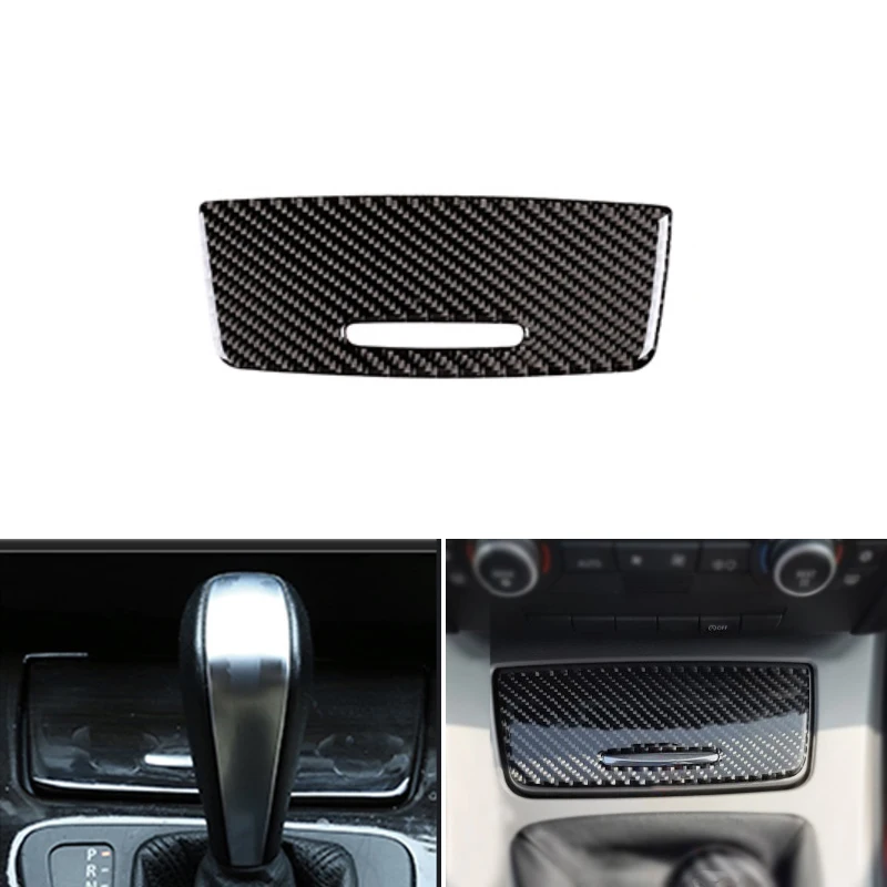 

For BMW 3 Series E90 E92 2005 - 2009 2010 2011 2012 Carbon Fiber Car Interior Center Control Cigarette Lighter Cover Trim