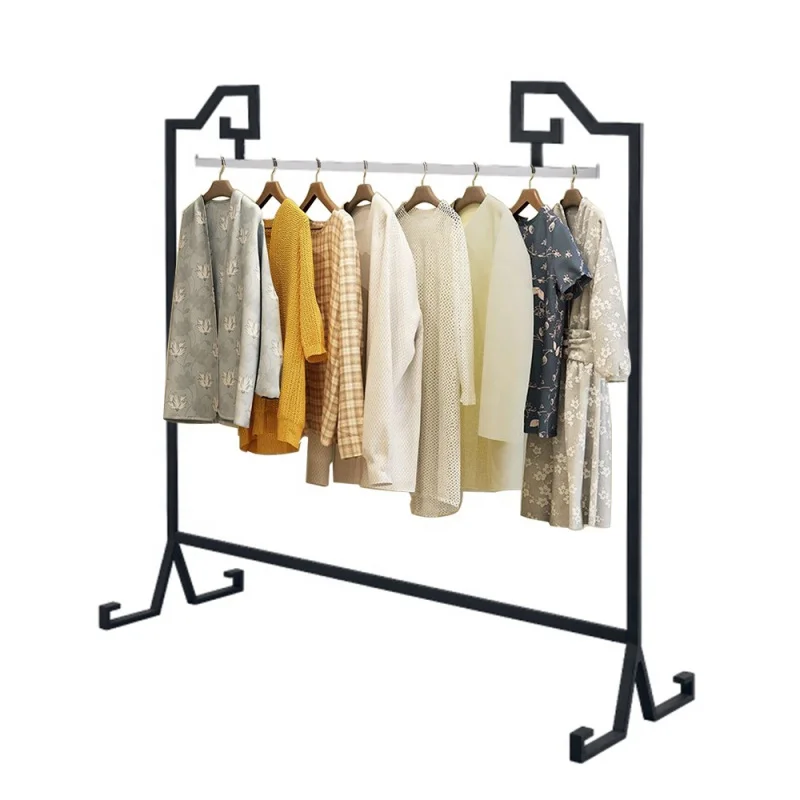 

Custom, fashion clothes shops decoration wall display stand rack garment iron sport kids shopping mall display furniture interio