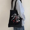 Korean Kpop Stray graphics Handbag Punk Casual Street Shoulder Bag hip hop Gothic Anime Shopping Bag y2k 2000s Travel Women Bag 2