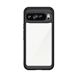 Transparent Colorful TPU Protective Case with Clear Design - Google Pixel 9a (XC - XL black)