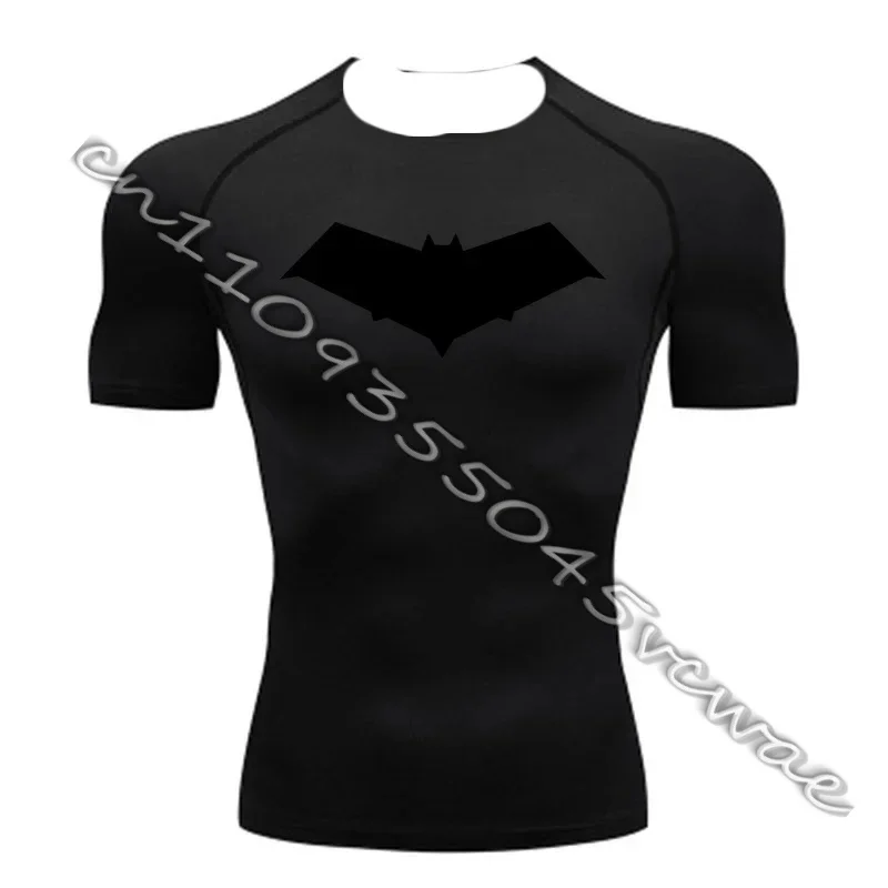 3D Nightwing 남성 T 셔츠 러닝 셔츠 남성 압축 티셔츠 운동복 체육관 러쉬 가드 복싱 훈련 스포츠 탑 MOTO
