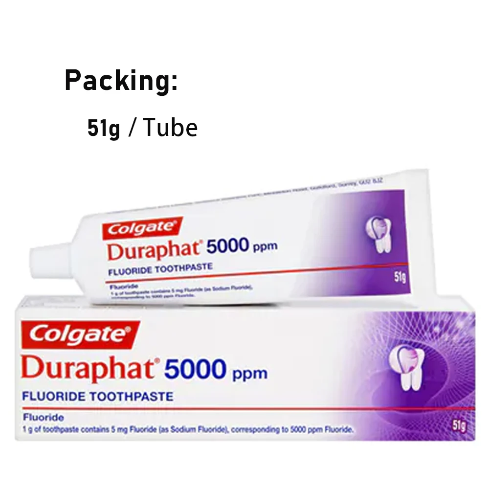 מוצר טיפוח פה Duraphat 5000 Ppm פלואוריד משחת שיניים 51 גרם מניעת קרים דנטליים Duraphat5000