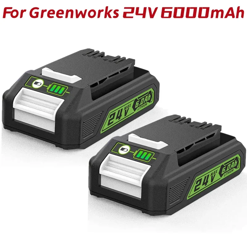 

Replacement Greenworks 24V 6.0Ah Battery BAG708,29842 Lithium Battery Compatible with 20352 22232 24V Greenworks Battery Tools