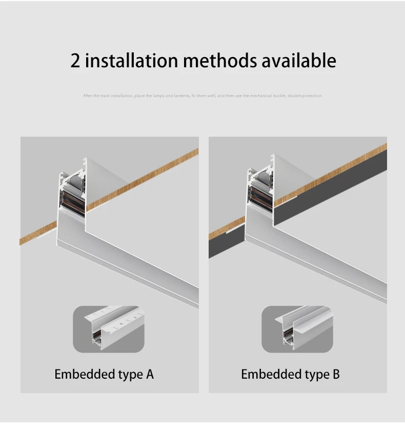 Description Picture 6 of itemSaiyo Dimmable Magnetic LED Track Light Rails Zigbee Spotligh COB White Embedded Line Ceiling Lamp 48V Downlight Grille Flood