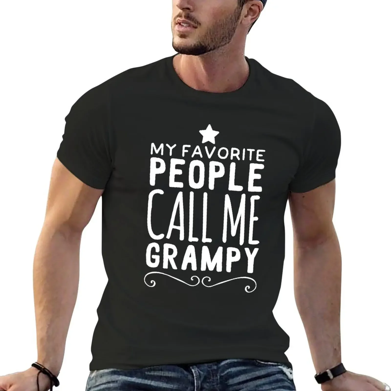 

Футболка с надписью «My любимые люди», футболка с надписью «call me grampy», одежда в эстетике, винтажные футболки, футболки, Мужская хлопковая футболка